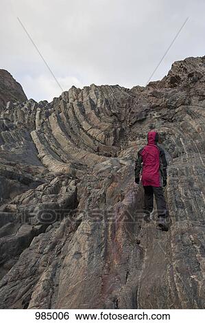 Rear view of a woman hiking up a rocky mountain, Torres del Paine National Park, Chile View Large Photo Image Stock Photograph - Rear view of a woman hiking up a rocky mountain, Torres del Paine National Park, Chile. Fotosearch