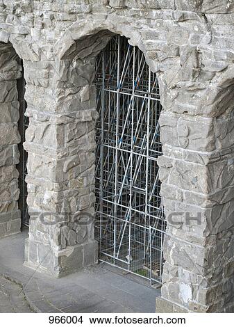Scaffolding in stone archway View Large Photo Image Picture - Scaffolding in stone archway . Fotosearch