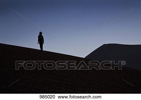 Silhouette of a person standing by Lonquimay Volcano, Patagonia, Chile View Large Photo Image Stock Image - Silhouette of a person standing by Lonquimay Volcano, Patagonia, Chile. Fotosearch
