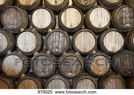 Stacked oak barrels in a winery View Large Photo Image Stock Image - Stacked oak barrels in a winery. Fotosearch