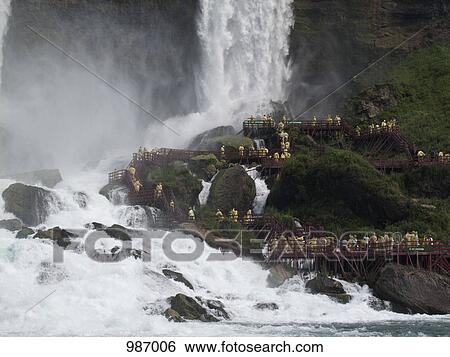 Tourists at Niagara Falls View Large Photo Image Stock Photograph - Tourists at Niagara Falls. Fotosearch