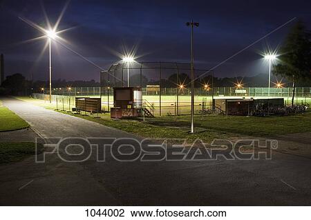 A baseball field at night, long exposure View Large Photo Image Stock Image - A baseball field at night, long exposure. Fotosearch