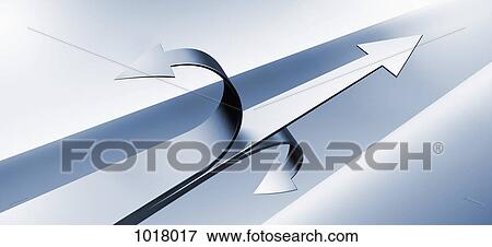 A black arrow peeling away from a gray arrow moving forward View Large Illustration Stock Illustration - A black arrow peeling away from a gray arrow moving forward. Fotosearch