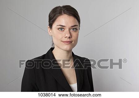 Picture - A businesswoman, head and shoulders, portrait. Fotosearch