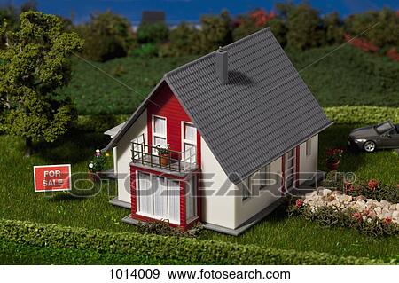 A diorama of a miniature house with a FOR SALE sign View Large Photo Image Stock Photo - A diorama of a miniature house with a FOR SALE sign. Fotosearch