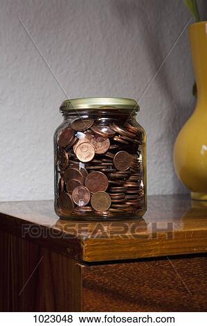 A jar full of European Union coins View Large Photo Image Stock Photo - A jar full of European Union coins. Fotosearch