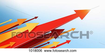 Stock Illustration - A large group of arrows pointing upwards. Fotosearch