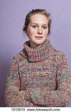 A serious teenage girl, portrait, studio shot View Large Photo Image Stock Image - A serious teenage girl, portrait, studio shot. Fotosearch