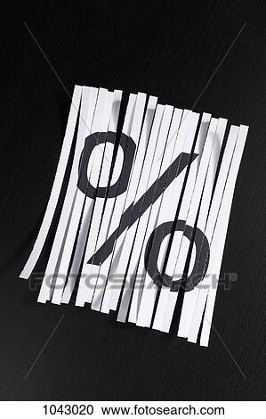 A shredded document with a percentage sign on it View Large Photo Image Stock Image - A shredded document with a percentage sign on it. Fotosearch