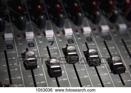 A sound mixing board, close-up, full frame View Large Photo Image Stock Photograph - A sound mixing board, close-up, full frame. Fotosearch