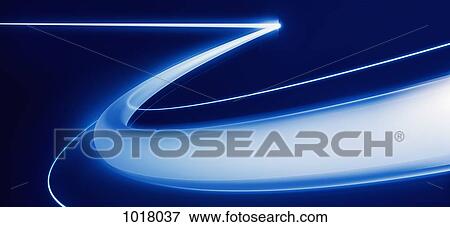 Stock Illustration - A straight line which turns into a curved line. Fotosearch