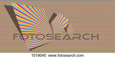 Clipart - A striped pattern on three-dimensional shapes. Fotosearch