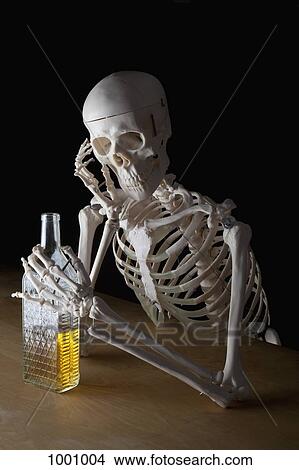 An alcoholic skeleton View Large Photo Image Picture - An alcoholic skeleton. Fotosearch