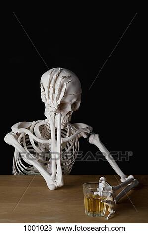 An alcoholic skeleton View Large Photo Image Stock Photo - An alcoholic skeleton. Fotosearch