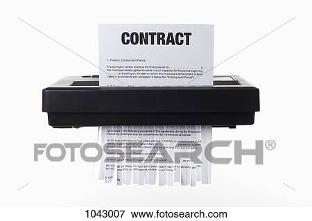 An employment contract being shredded in a paper shredder View Large Photo Image Stock Photo - An employment contract being shredded in a paper shredder. Fotosearch