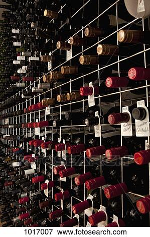 Bottles of wine in a cellar View Large Photo Image Stock Photo - Bottles of wine in a cellar. Fotosearch