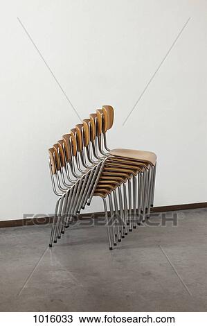 Chair stack. View Large Photo Image Stock Image - Chair stack.. Fotosearch