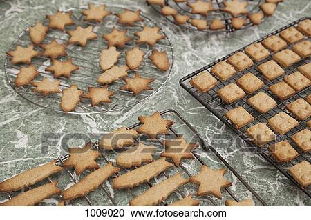 Christmas cookies on racks View Large Photo Image Stock Image - Christmas cookies on racks. Fotosearch
