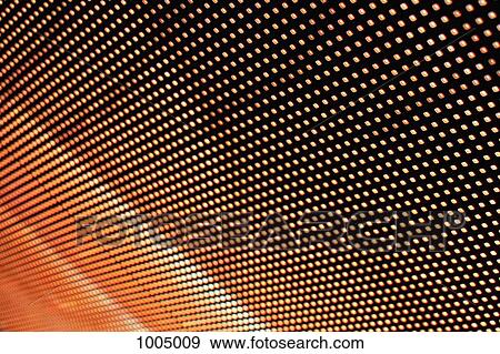 Stock Photo - Close-up, full frame of vibrant colors on an LED display. Fotosearch