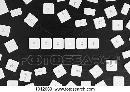 Computer keys spelling the word ADDICT View Large Photo Image Stock Photo - Computer keys spelling the word ADDICT. Fotosearch