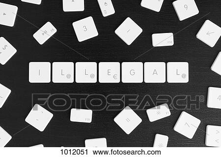 Computer keys spelling the word ILLEGAL View Large Photo Image Stock Image - Computer keys spelling the word ILLEGAL. Fotosearch
