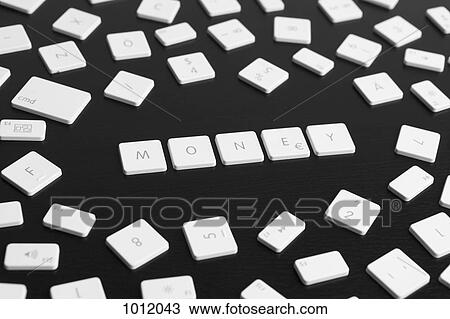 Stock Image - Computer keys spelling the word MONEY. Fotosearch