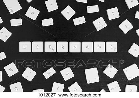 Computer keys spelling the word USERNAME View Large Photo Image Stock Photo - Computer keys spelling the word USERNAME. Fotosearch