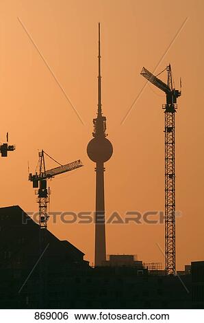 Construction Alexanderplatz Television Tower View Large Photo Image Stock Photograph - Construction Alexanderplatz Television Tower. Fotosearch
