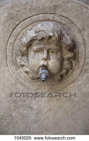 Detail of a stone water feature View Large Photo Image Stock Photography - Detail of a stone water feature. Fotosearch