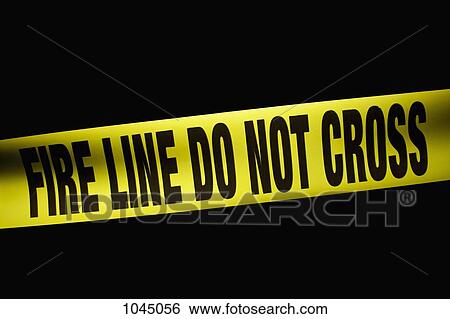 Detail of fire line cordon tape View Large Photo Image Stock Photograph - Detail of fire line cordon tape. Fotosearch