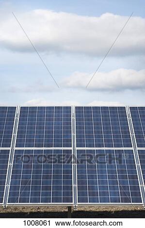 Detail of solar power panels in a field View Large Photo Image Stock Image - Detail of solar power panels in a field. Fotosearch