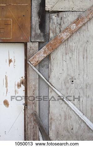Different pieces of wood used to board up a structure View Large Photo Image Stock Image - Different pieces of wood used to board up a structure. Fotosearch