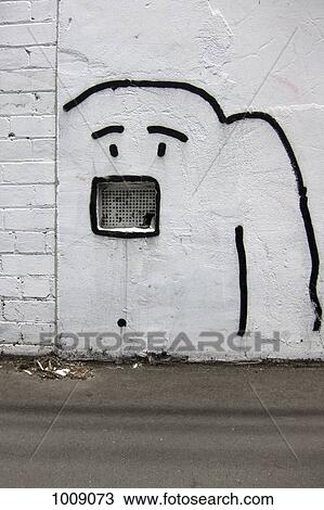 Drawing of a dog spray painted on a wall View Large Photo Image Stock Image - Drawing of a dog spray painted on a wall. Fotosearch