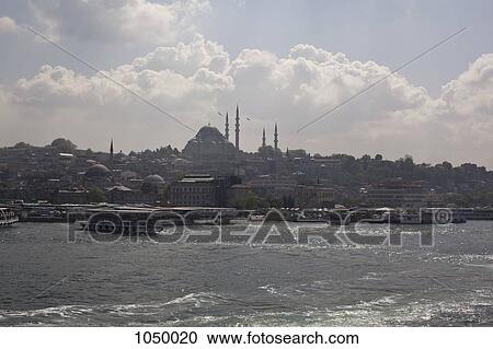 Ferries and tour boats on the Golden Horn River below the Suleymaniye Mosque, Istanbul, Turkey View Large Photo Image Stock Image - Ferries and tour boats on the Golden Horn River below the Suleymaniye Mosque, Istanbul, Turkey. Fotosearch