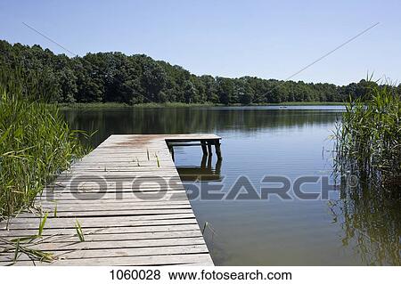 Lake and jetty View Large Photo Image Stock Photo - Lake and jetty. Fotosearch