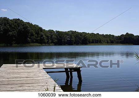 Lake and jetty View Large Photo Image Stock Photo - Lake and jetty. Fotosearch