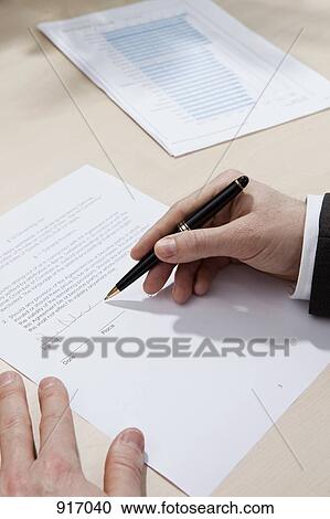 Stock Image - Lease signature. Fotosearch