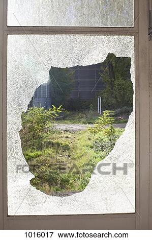 Looking through the broken window. View Large Photo Image Stock Photo - Looking through the broken window.. Fotosearch