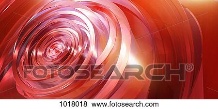 Stock Illustration - Many circular layers within each other composing a rose shape. Fotosearch