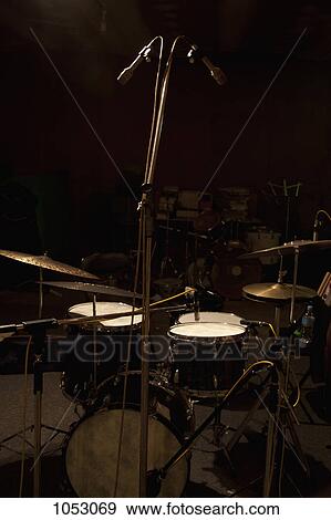Microphones and instruments in a recording studio View Large Photo Image Stock Photo - Microphones and instruments in a recording studio. Fotosearch