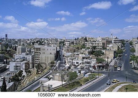 Middle East, Jordan, Amman, elevated view of cityscape View Large Photo Image Stock Photo - Middle East, Jordan, Amman, elevated view of cityscape. Fotosearch