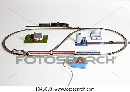 Miniature buildings and train set View Large Photo Image Stock Image - Miniature buildings and train set. Fotosearch