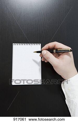 Pen, pad and hand View Large Photo Image Stock Image - Pen, pad and hand. Fotosearch