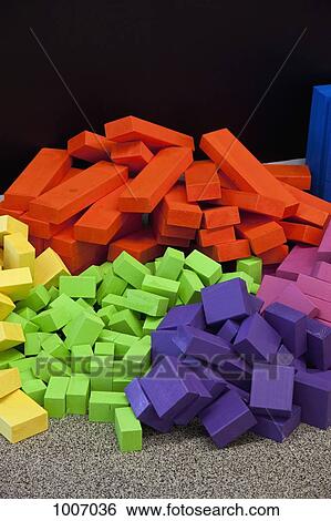 Pile of colored wooden blocks View Large Photo Image Stock Photograph - Pile of colored wooden blocks. Fotosearch