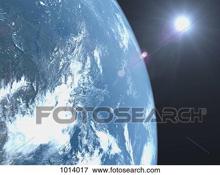 Planet earth, satellite view View Large Photo Image Stock Photo - Planet earth, satellite view. Fotosearch