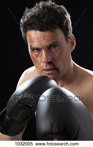 Stock Photography - Portrait of a boxer. Fotosearch