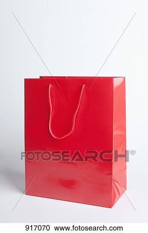 Stock Image - Red shopping bag. Fotosearch