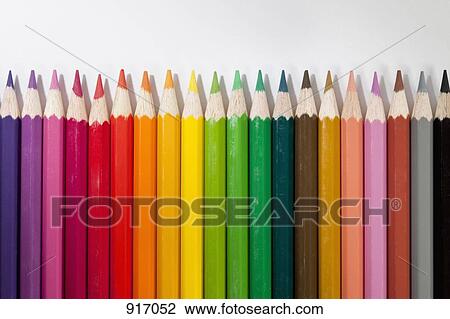 Row of colored pencils View Large Photo Image Stock Image - Row of colored pencils. Fotosearch