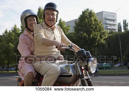 Senior couple on motorbike View Large Photo Image Picture - Senior couple on motorbike. Fotosearch