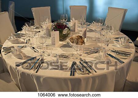 Set dining table View Large Photo Image Stock Photograph - Set dining table. Fotosearch